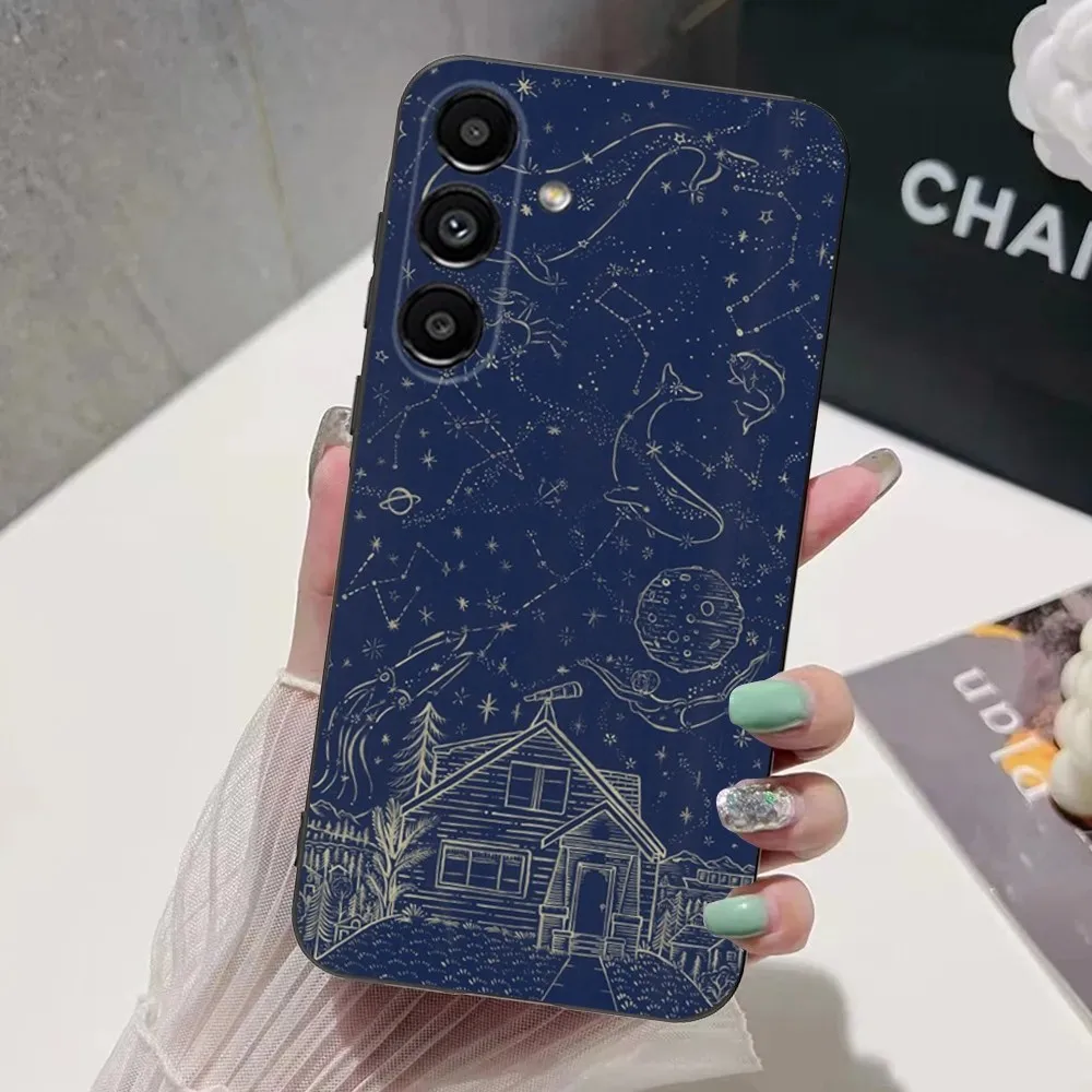 Tampa macia preta para Samsung, oceano do espaço, tubarão-baleia, S24,S21,S22,S23,S30, ultra, S20, mais, Fe,Lite, nota, 10,9,5G