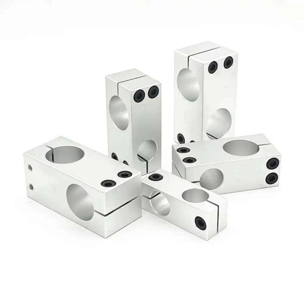 1Pcs Optical Axis Pillar Fixing Clamp Vertical Fixed Diameter Aluminum Alloy Steel Pipe Fixing Bracket Same/Different Diameter