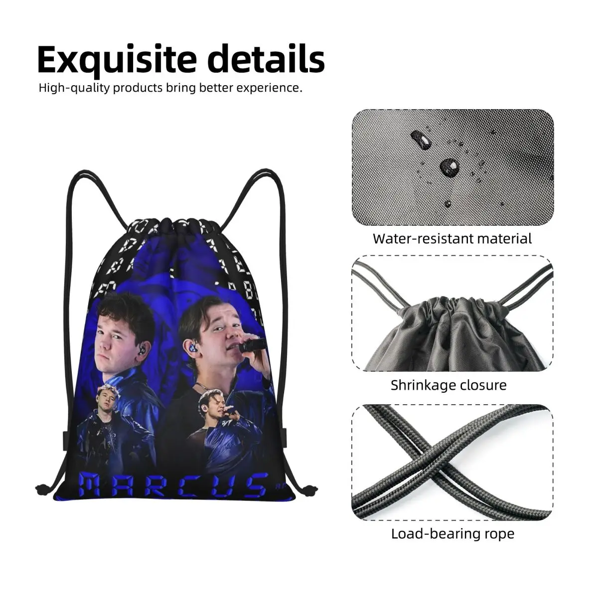 Marcus y Martinus Noruega (2) Mochilas Bolsas portátiles multifunción con cordón Bolsa deportiva Bolsas para libros para viajes escolares