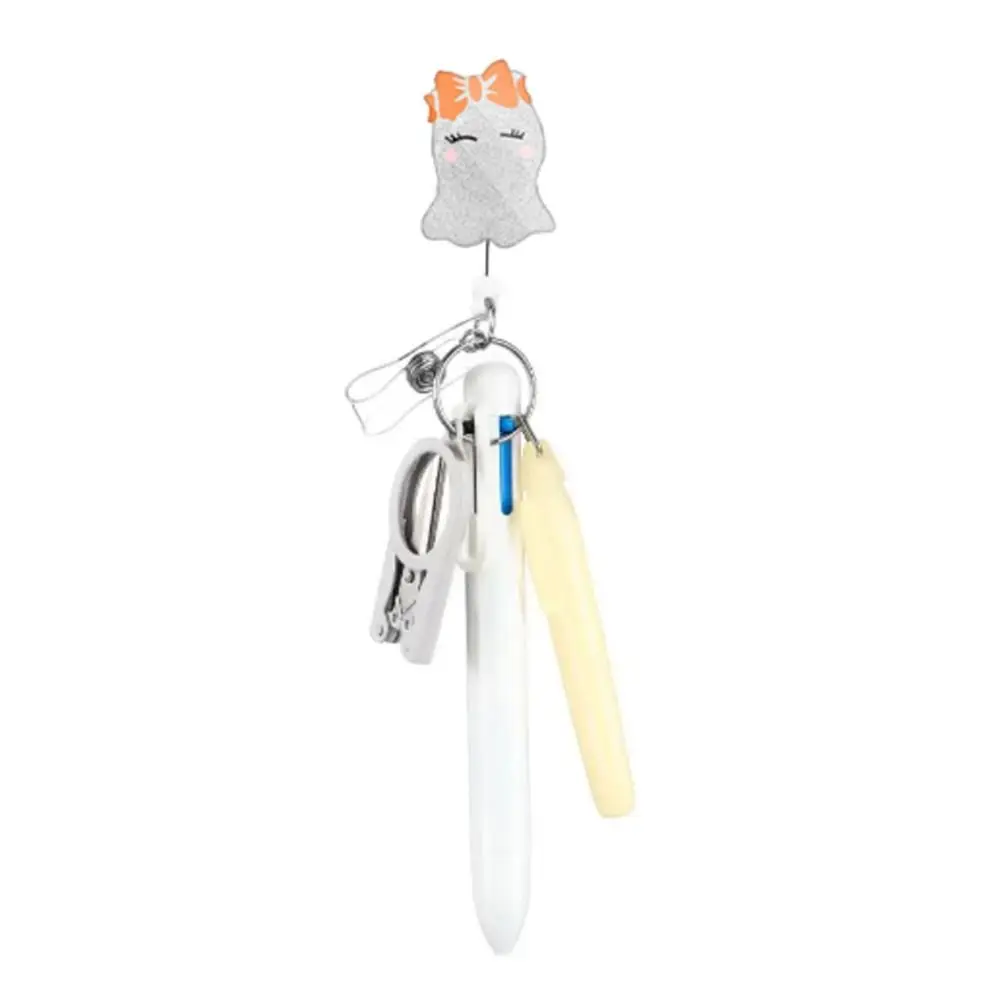 Fashion Retractable Nurse Pen Pack Portable Durable Nurse Badge Clip Lanyard Keychain Nurse Badge Set