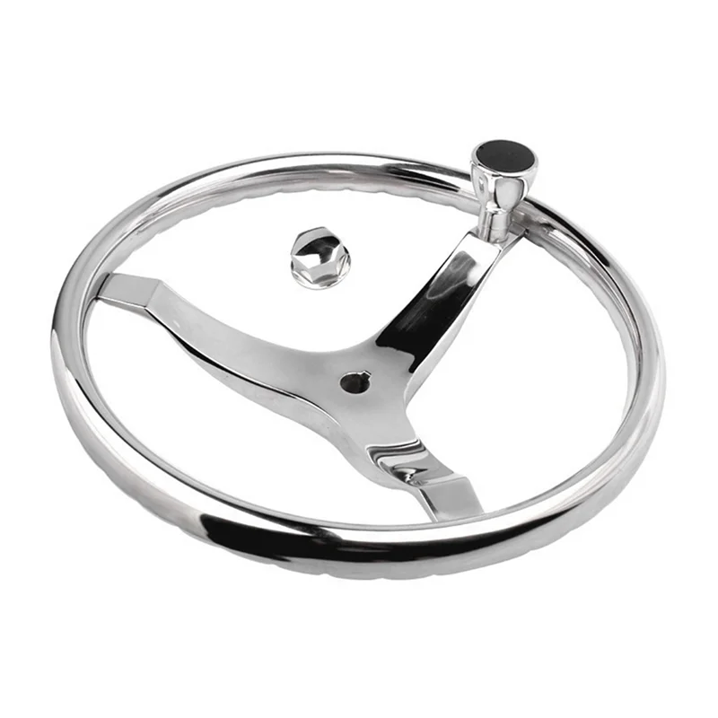 

Classy-Stainless Steel Boat Steering Wheel, For Marine Boat Yacht With Control For Cable Helm 316 Stainless Steel Steer Wheel