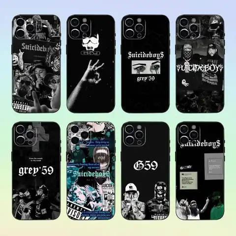 $uicideBoy$ Suicideboys Phone Case   For iPhone17,16,15,14,13,12,11 Plus,Pro Max Soft Black Cover