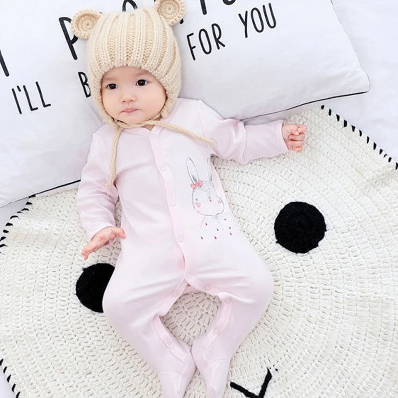 IYEAL Infant Spring Fall 100% Cotton Baby Boy Girl Clothes Pajamas Newborn Rompers Bebe Clothing Home Wear Toddler Jumpsuits