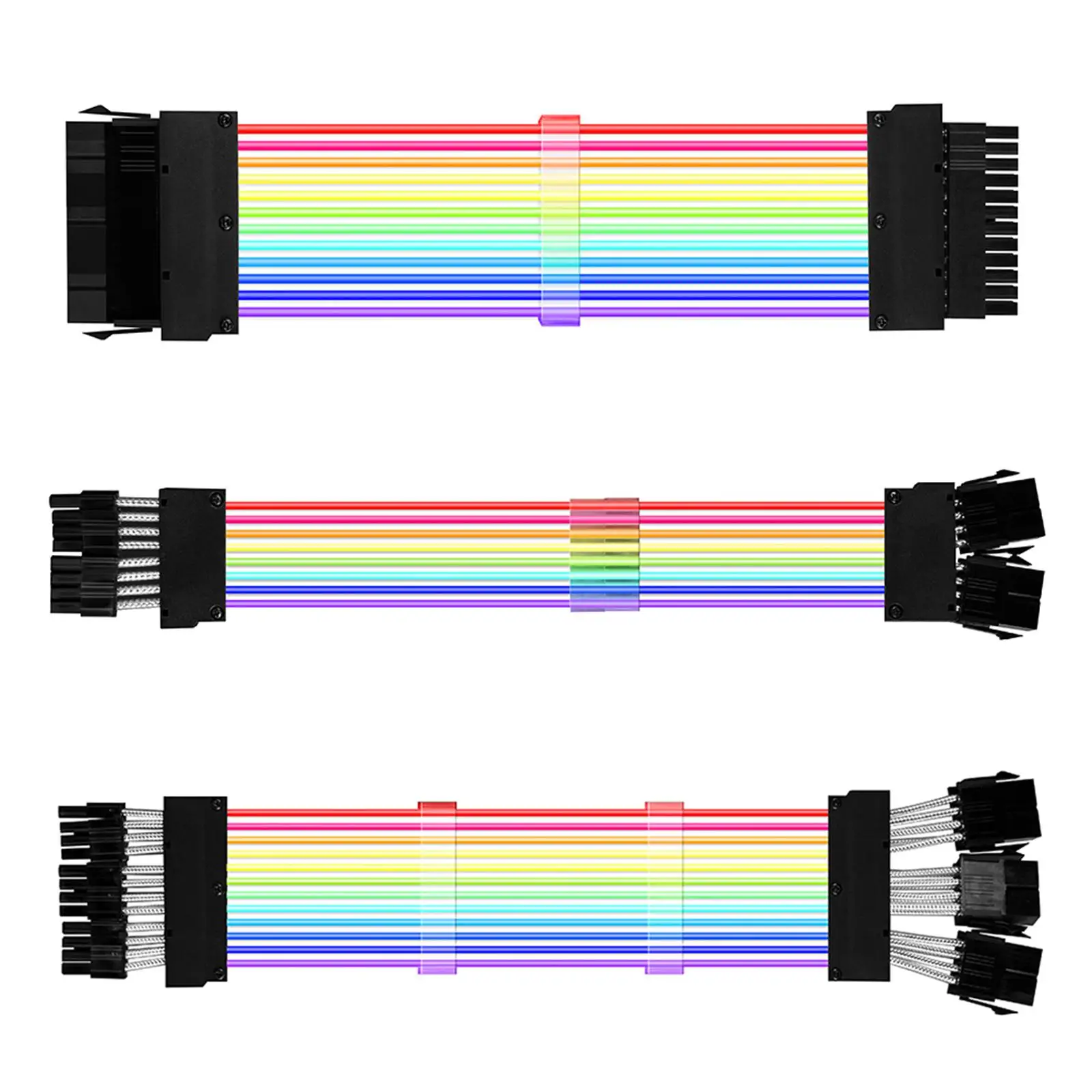 Cables de PC PSU Cables GPU Extensión GPU Cable RGB Soporte Control de placa base