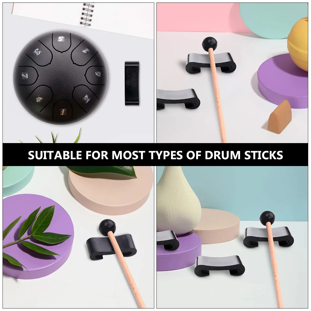 

3Pcs Drumstick Holder Set Premium Steel Mallet Brackets Tongue Drum Drumstick Bracket Drum Mallet Holder Protective