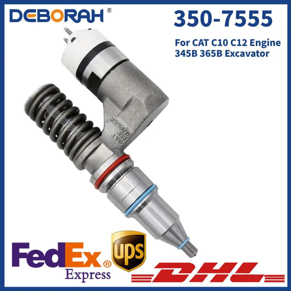 New Fuel Injector 350-7555 20R-0056 For CAT C10 C12 Engine 345B 365B Excavator