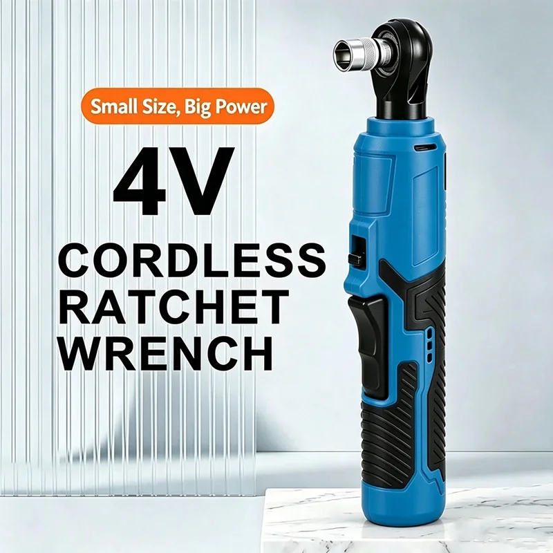 90-degree Adjustable  Handheld Electric Ratchet Wrench High Torque Wrench Adjustable Speed Lithium-ion  Repair