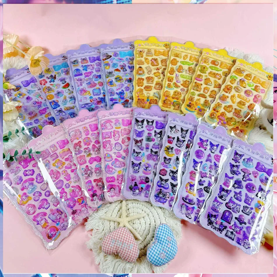 4 قطعة عصا الكرتون المختلطة كابيبارا كورومي بلدي ليتل المهر ثلاثية الأبعاد ستيريو كريستال ملصق كتيب DIY بها بنفسك المواد الأطفال ملصق #1