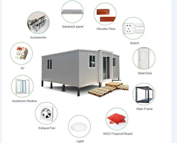 Modular Tiny Prefabricated Houses Portable Australia Collapsible Expandable Container House Cabin for Modern Life