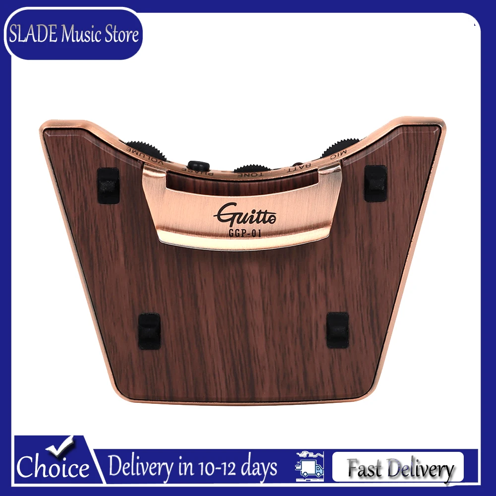 

Микрофон для гитары GGP-01 с двумя режимами звукоснимателями и регулировкой громкости для акустических/классических гитар 36-42 дюймов