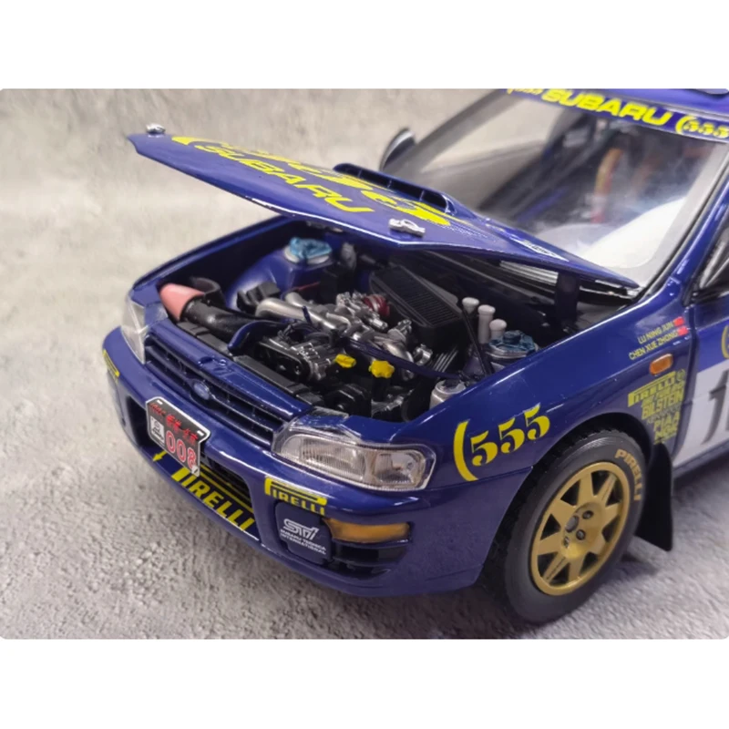 Diecast Alloy Original 1:18 Subaru Impreza 555 1995 Rally Car Model Adult Collection Static Display Gift  Boy Toys