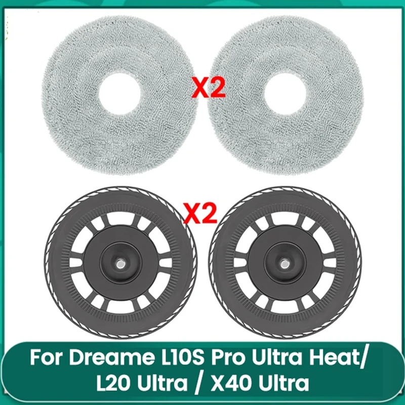 Replacement Mop Plates Pads For Dreame L10S Pro Ultra Heat, L20 Ultra, X40 Ultra Robot Vacuum Cleaner Parts