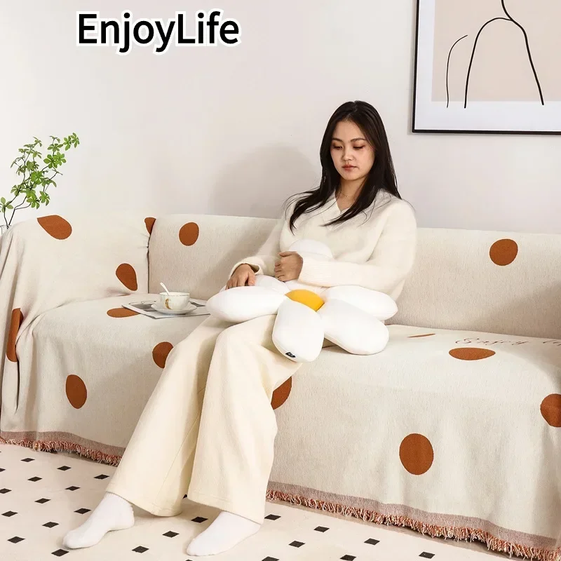 Nordic Simple Cream Style Sofa Towel Universal Non-slip Cushion Sofa Cover for All Seasons Autumn and Winter Sofa Cover