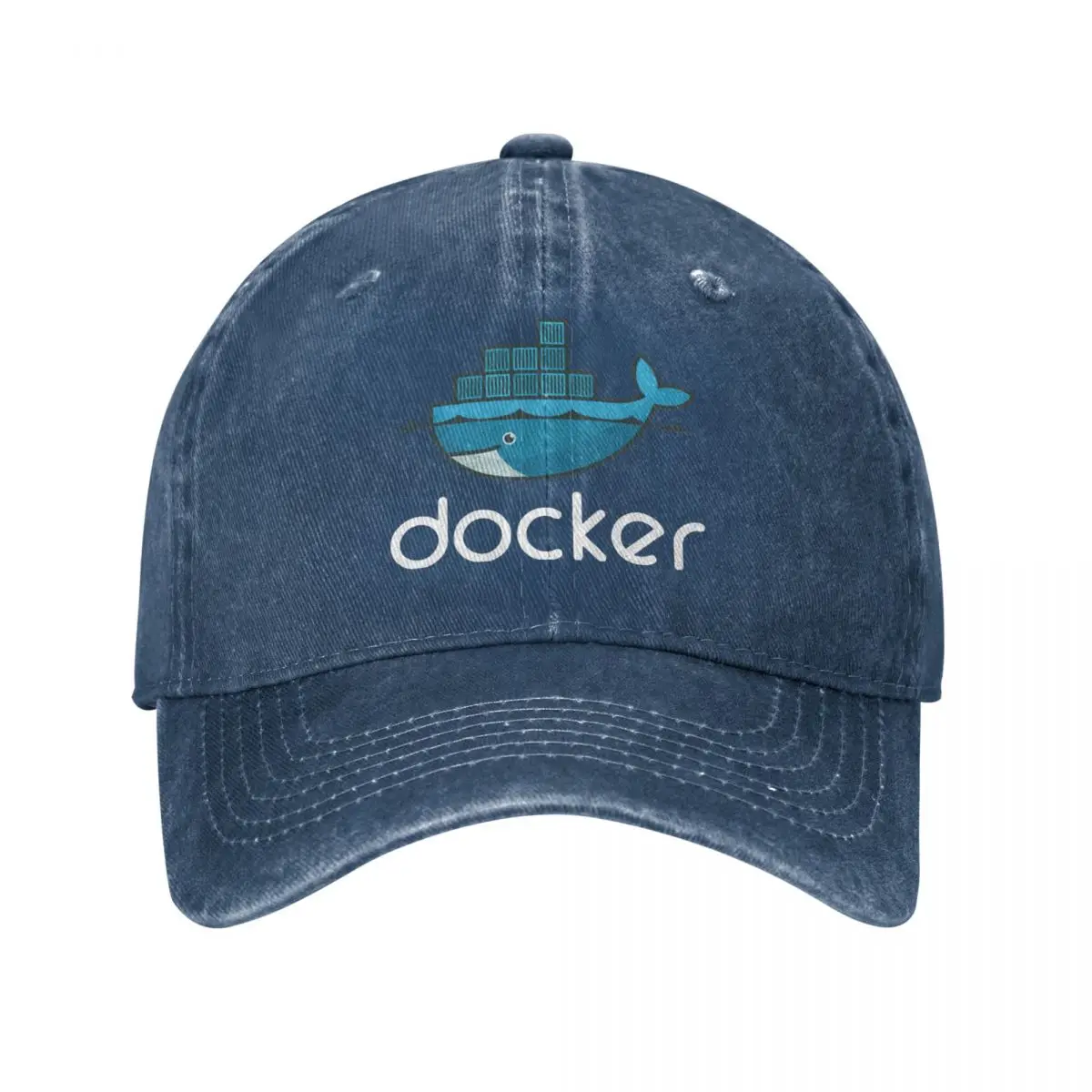 Docker Logo Baseball Caps Linux Javascript Computer Distressed Denim Washed Caps Hat Classic Outdoor Summer Snapback Hat