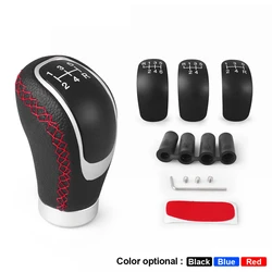 5/6 Speed Car Manual Gear Stick Shift Knob Shifter Lever Head Universal Leather