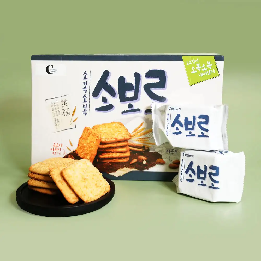 크라운 아몬드 비스킷, 240g X3 팩