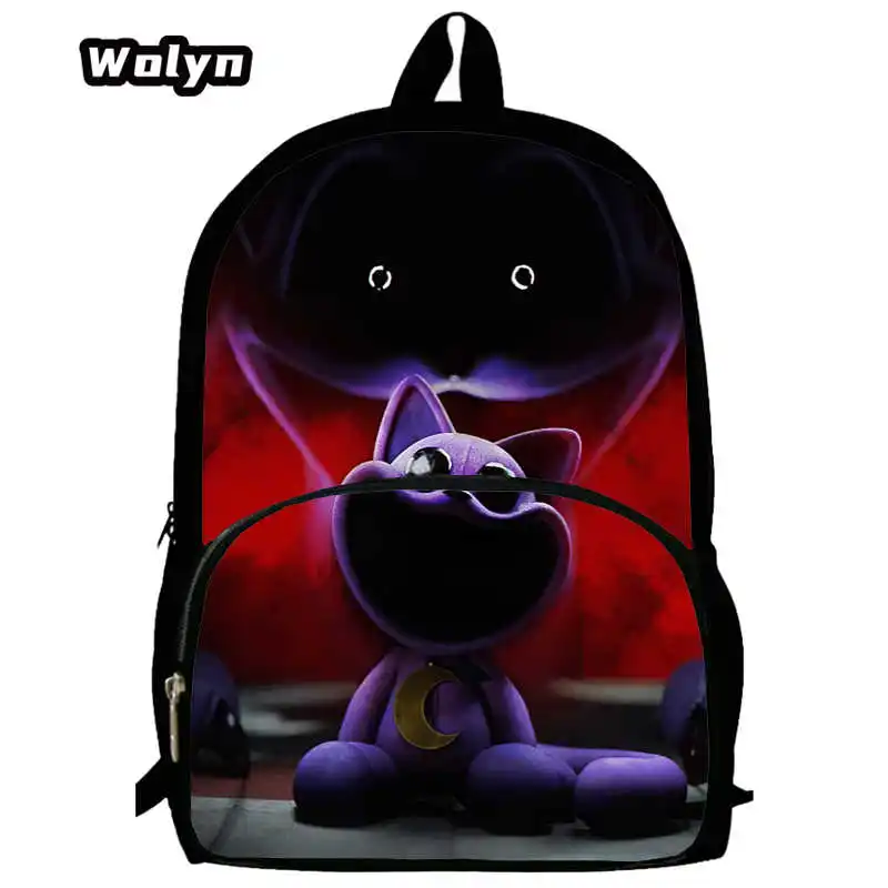 Mochila impressa dos desenhos animados para menino e menina, mochila escolar com um design de desenho animado, que é bom para uma viagem ou como um livro ou um filhote de cachorro