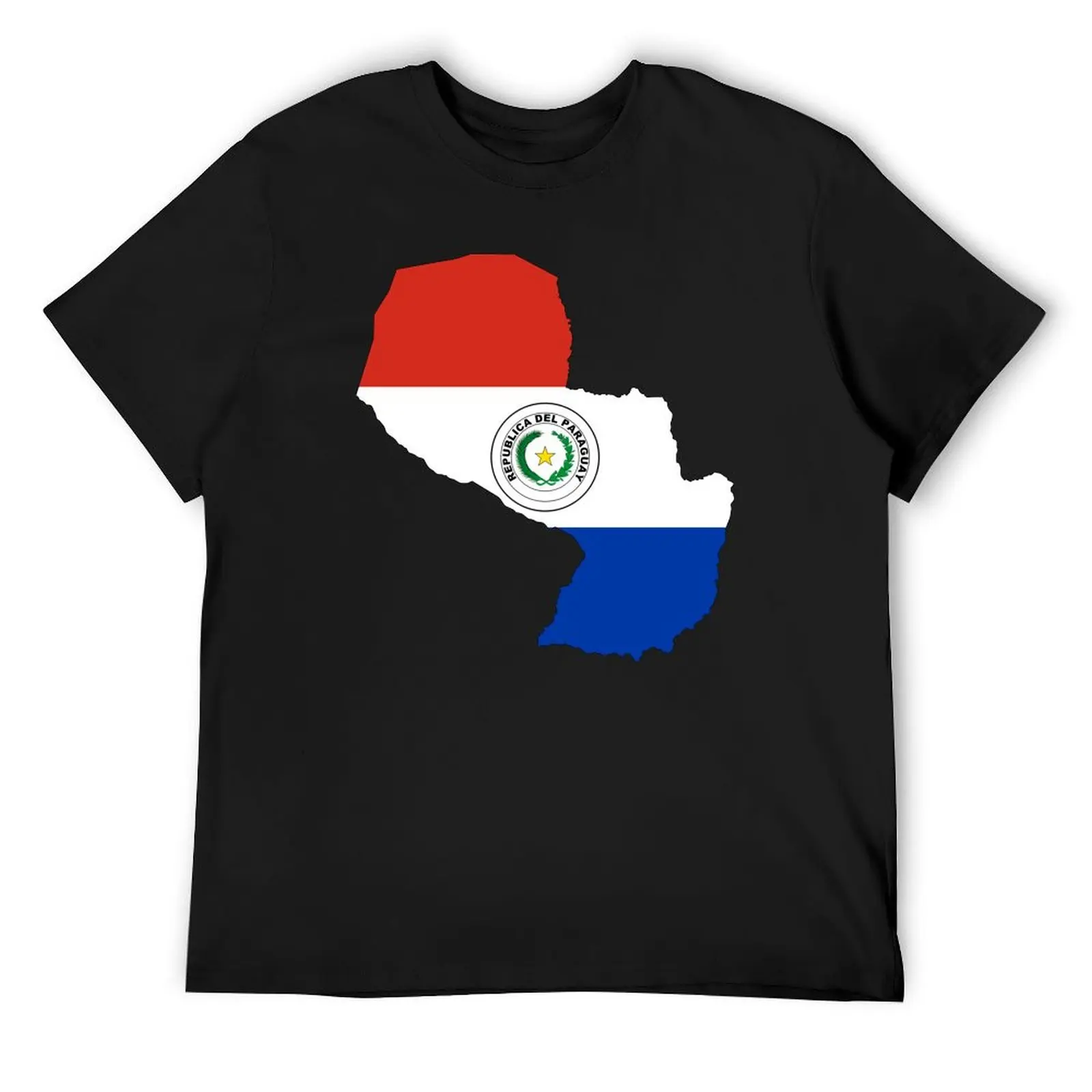 

Paraguay Flag Map T-Shirt Short sleeve tee Funny t-shirt T-shirts oversize mens plain t shirts