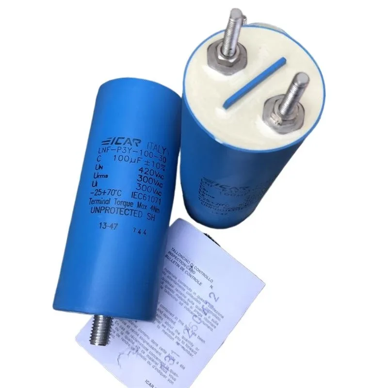 ICAR LNF-P3Y-100-30 series 100UF 420VAC running motor starting capacitor