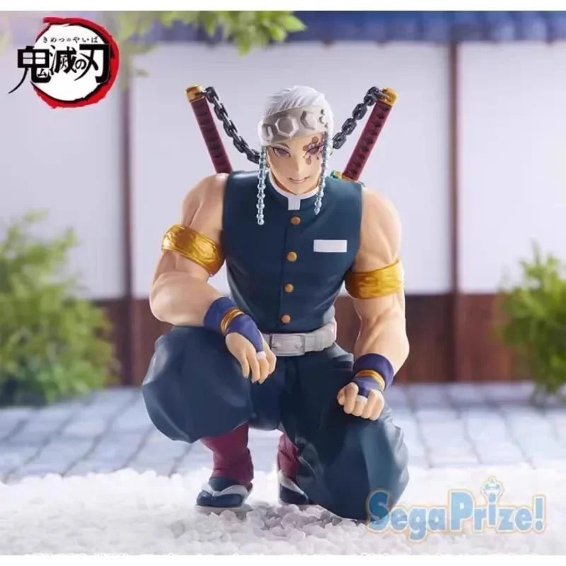 Figur SEGA Asli Chokonose Demon Slayer Anime Himejima Gyomei Uzui Tengen Mainan Aksi untuk Hadiah Anak-Anak Model Koleksi