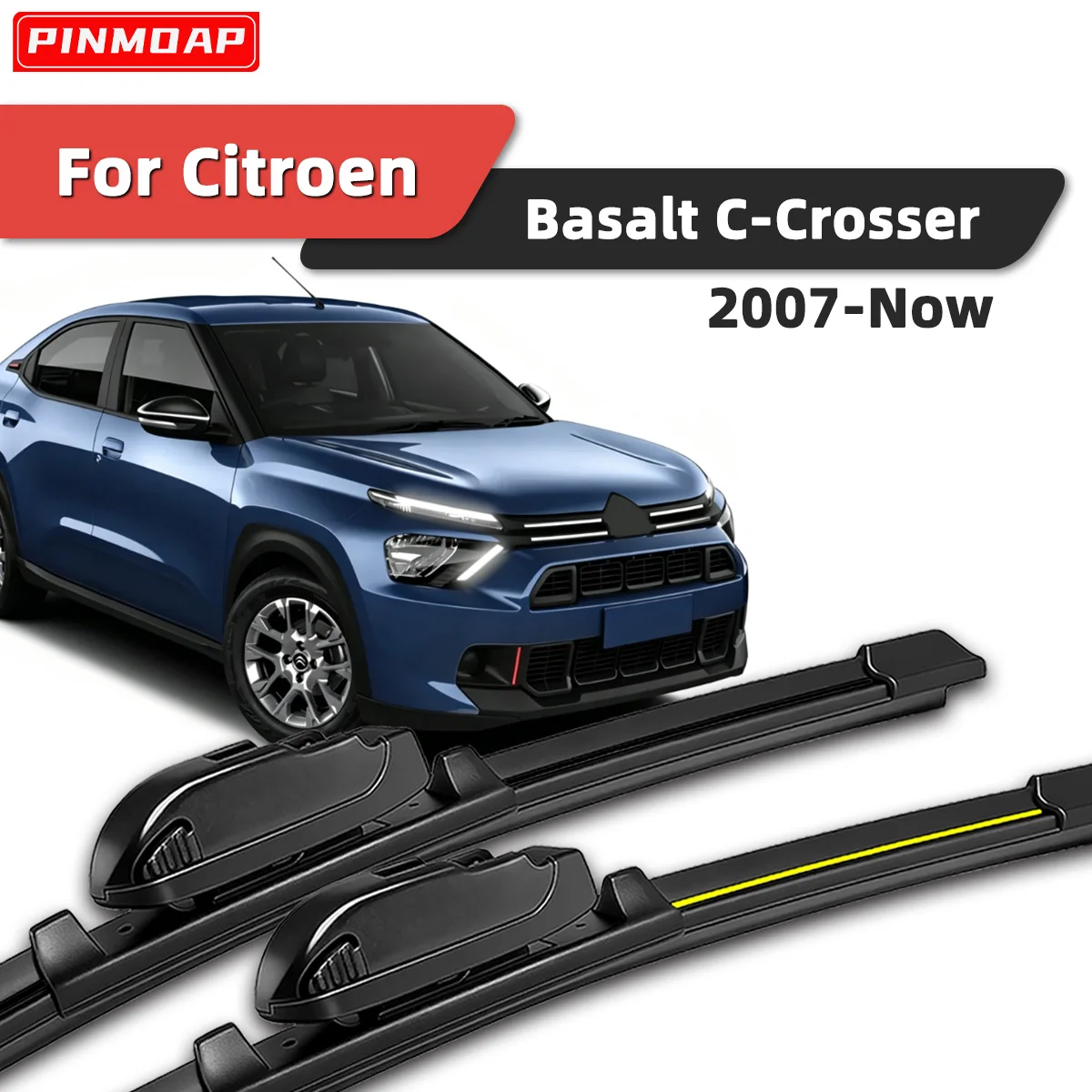 2 Stück Frontscheibenwischer, geeignet für Citroen Basalt C-Crosser 2007-aktuell, geräuschloser Frontscheibenwischer, Autoteile 2026