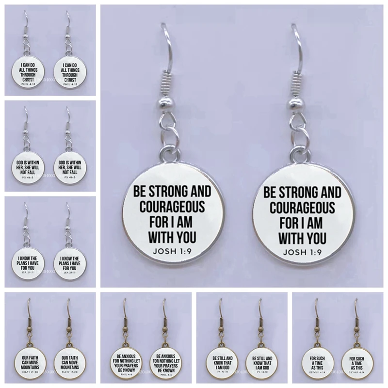 bible verse earrings faith earrings bible quotes christian charm earrings jewelry for friends ladies inspirational gifts