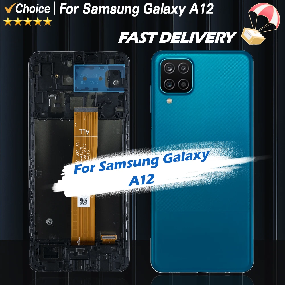 6.5'' For Samsung Galaxy A12 LCD Display A125 Touch Screen Digitizer For Samsung SM-A125F A125F/DS Display Replacements Parts