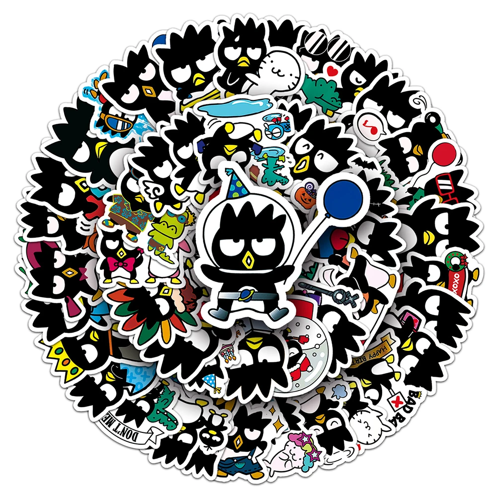 10/30/50pcs Cartoon BADBADTZ-MARU Stickers Anime Sanrio XO Kawaii Decals Waterproof DIY Laptop Car Phone Bike Kids Sticker Toys