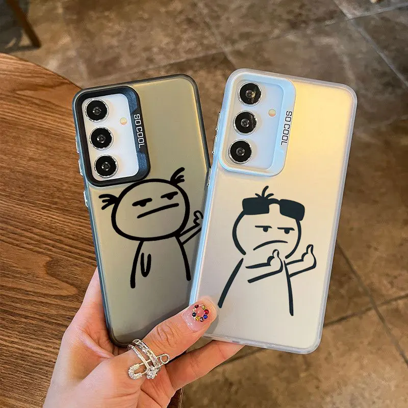 Phone Case For Samsung A06 A12 A13 A14 A15 A16 A23 A24 A25 A26 A33 A34 A35 A36 A52 A54 A55 A56 Funny Middle Finger Matchman