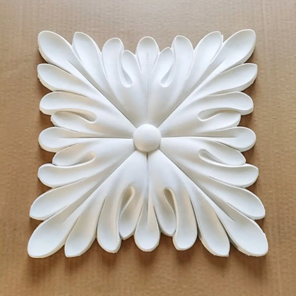 Lightweight PU Ceiling Canopy For Jiaqi Light Base Round Embossed White Decorative Rose For Chandelier Mount Accessory