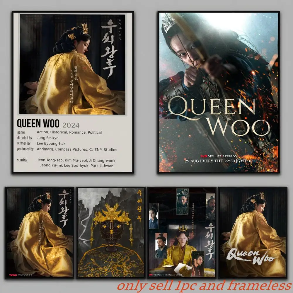 Hot TV Series Q-Queen Woo Poster Painting Prints Wall Art Picture Film Room Home Bar Cafe Decor Home  Mural