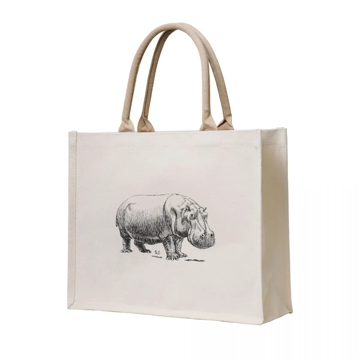 

Hippopotamus Tote Bag shopper bag women canvas Cloth bags Large bags for women Women's shopper