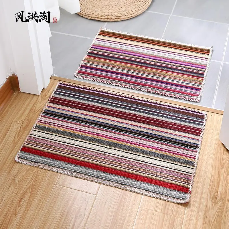 

Утолщенный напольный коврик для дома, прихожей, гостиной, ванной комнаты, противоскользящий ковер с цветным дизайном, нескользящий коврик для пола в помещении