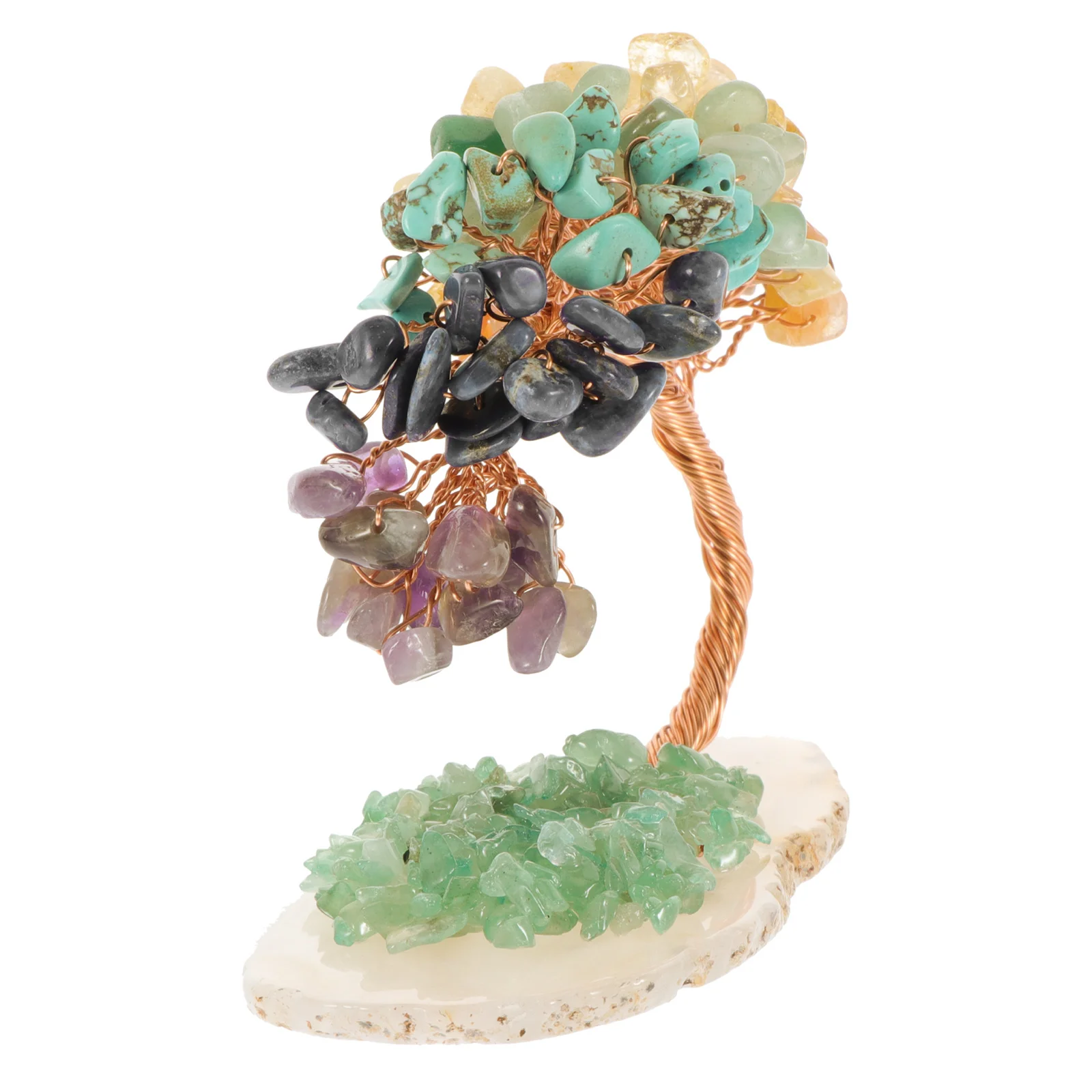 

Crystal Money Tree Adornment Delicate Crystal Stone Desktop Decoration Office Fortune Tree Ornament