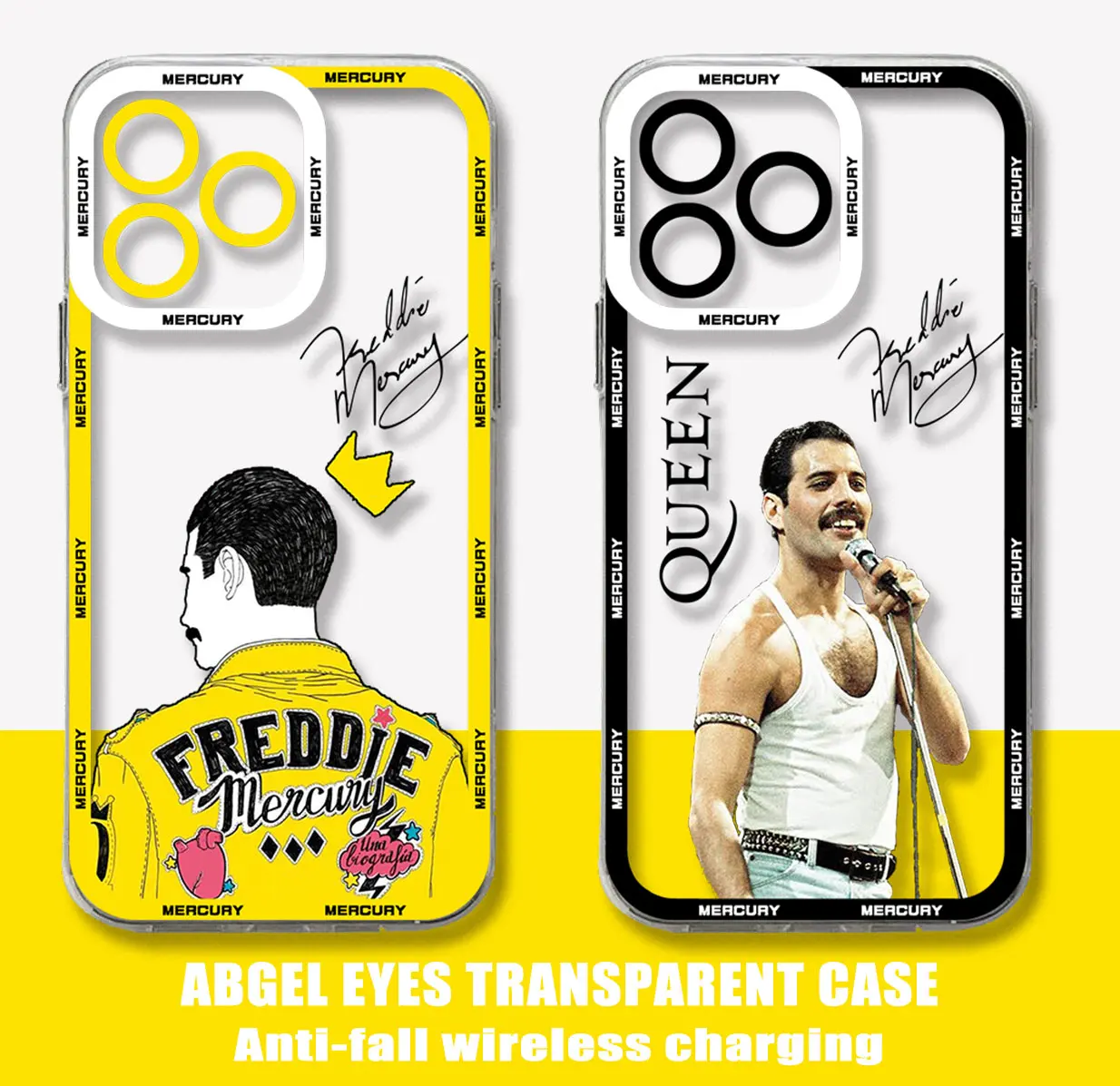 Queen Freddie Mercury Phone Case For iPhone 15 14 13 12 Mini 11 Pro Max X XR XS 7 8 SE 2020 Plus Soft Silicone Transparent Cover