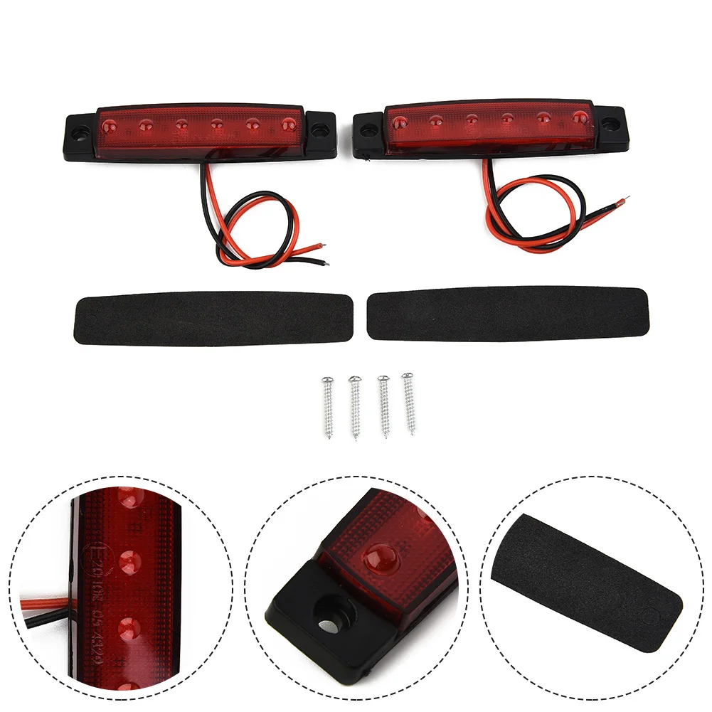 for Truck Trailer RV Boat Tail light Marker Light for most buses Tail Light 2Pcs trucks vans Double-sided panel