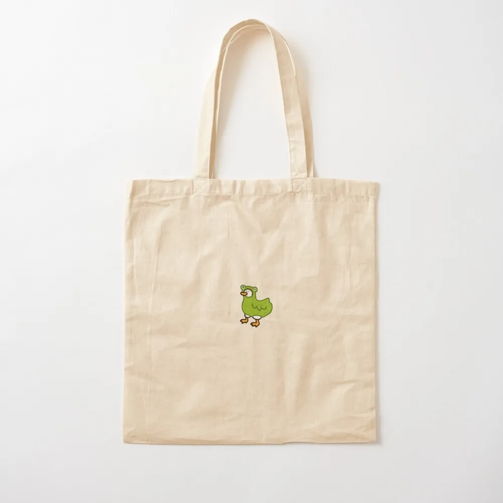 duck in froggy onesie Tote Bag tote bags aesthetic tote bag university