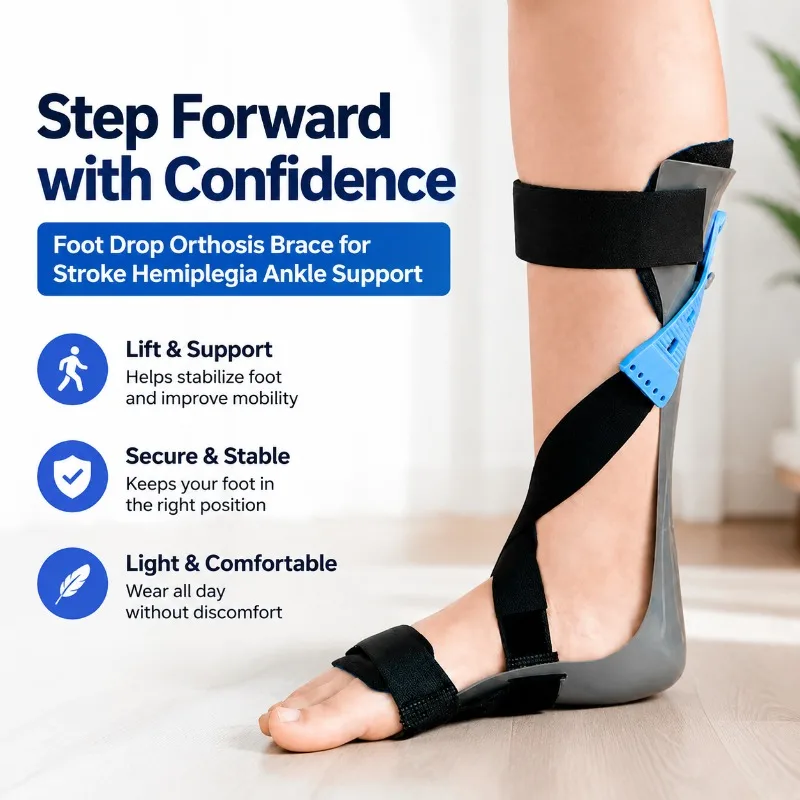Foot Drop Orthosis Stroke Hemiplegia Varus Foot Corrector Ankle Foot Orthosis Brace Support Stabilizer Adjustable Foot Splint