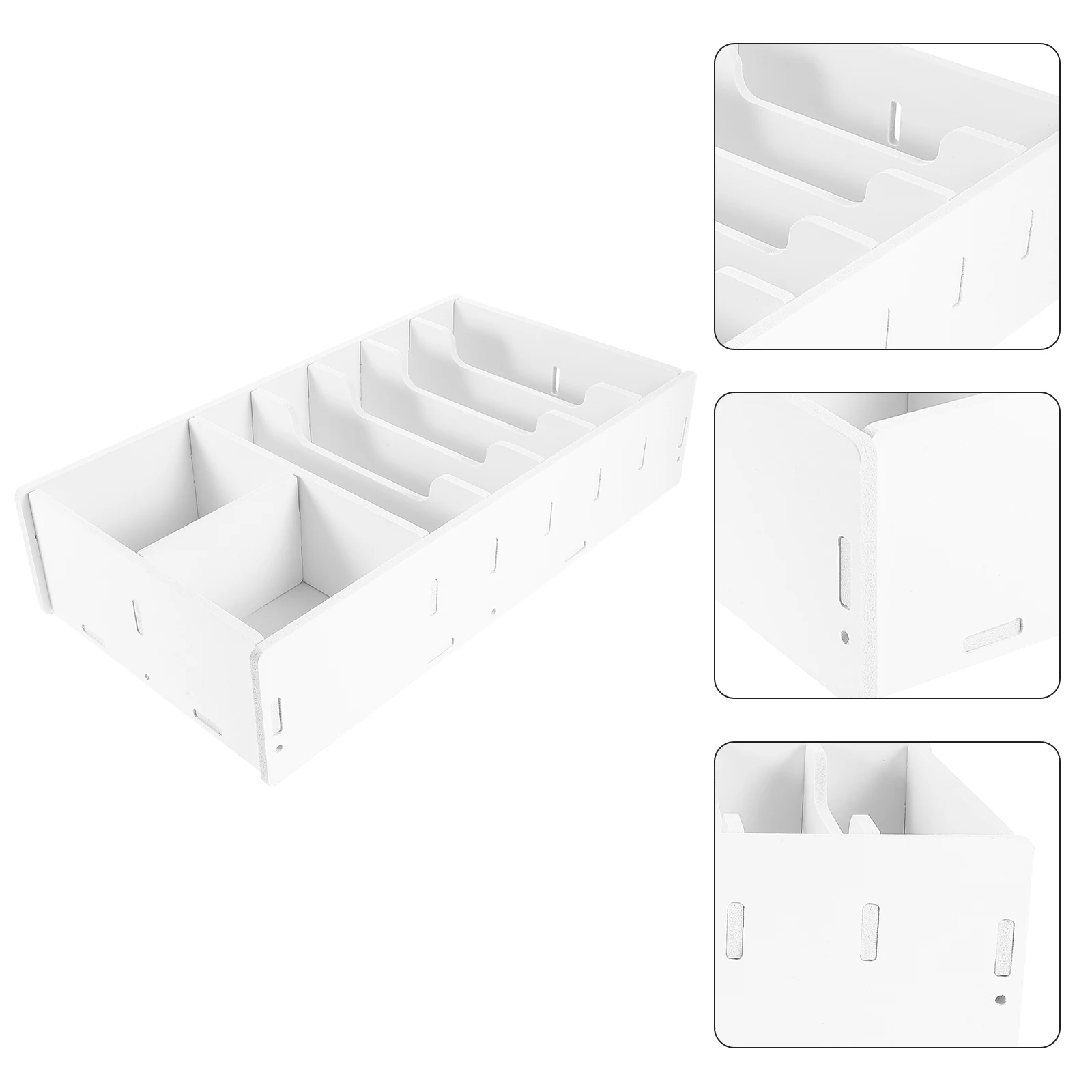 

Large 7 Compartments Coin Box Cash Drawer Tray for Bills Receipts Storage Organizer Portable Currency Till Money Tray