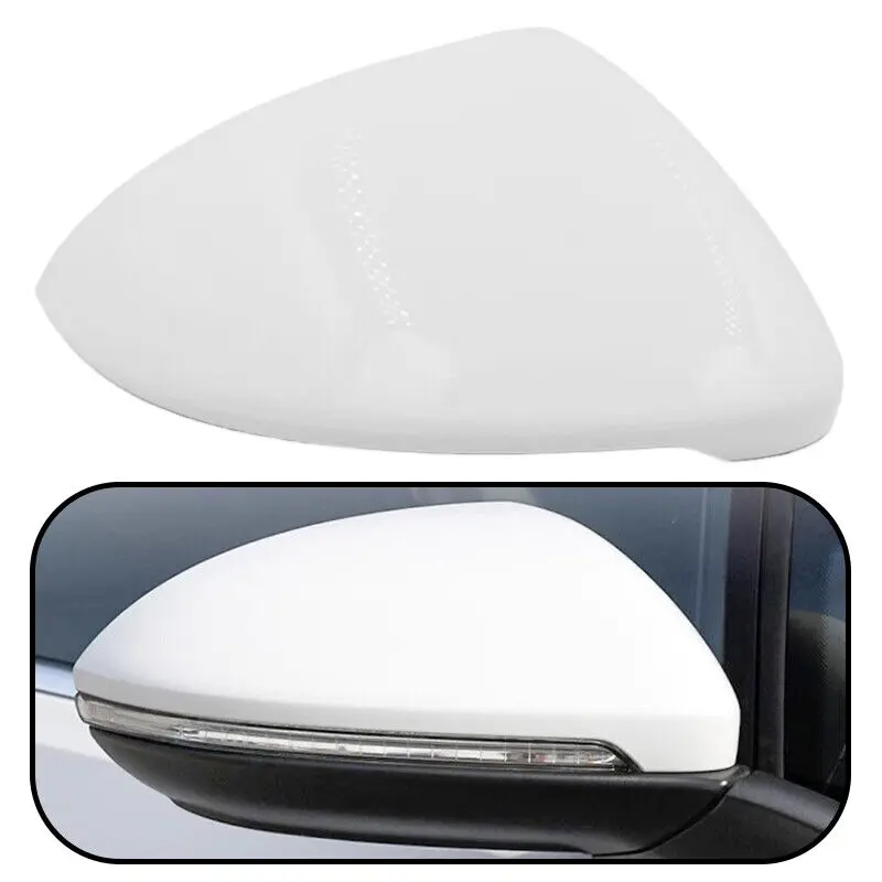 

Car Right Left Side Rearview Mirror Cover Wing Mirror Cup Fit for Volkswagen Golf 7 MK7 2015-2021 White Plastic