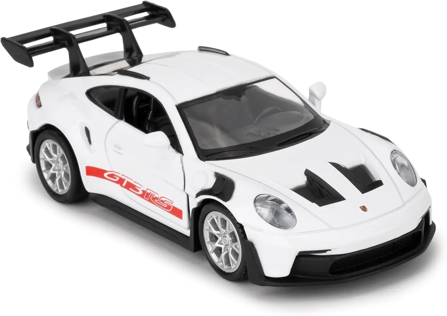 1:36 ポルシェ 911 GT3 RS 車モデル、ダイキャストプルバックモデルおもちゃの車、ドアが開く、コレクションキッズおもちゃ（3歳以上向け）、ギフト