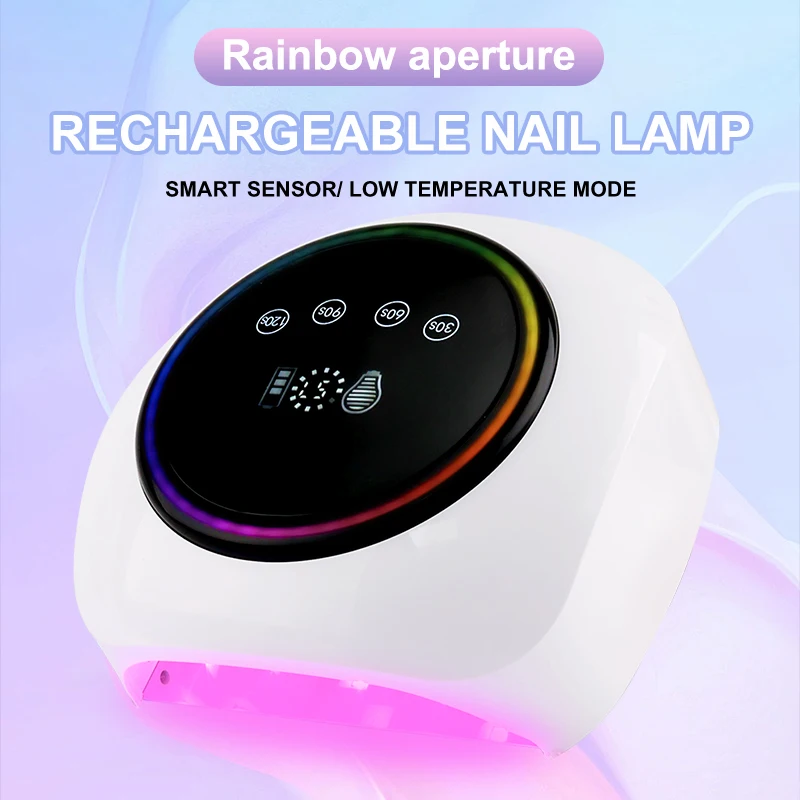 

Лампа для сушки ногтей 98W, беспроводная, перезаряжаемая, с аккумулятором 5200 мАч, быстрая УФ/LED сушилка для гель-лака для салонов и домашнего использования