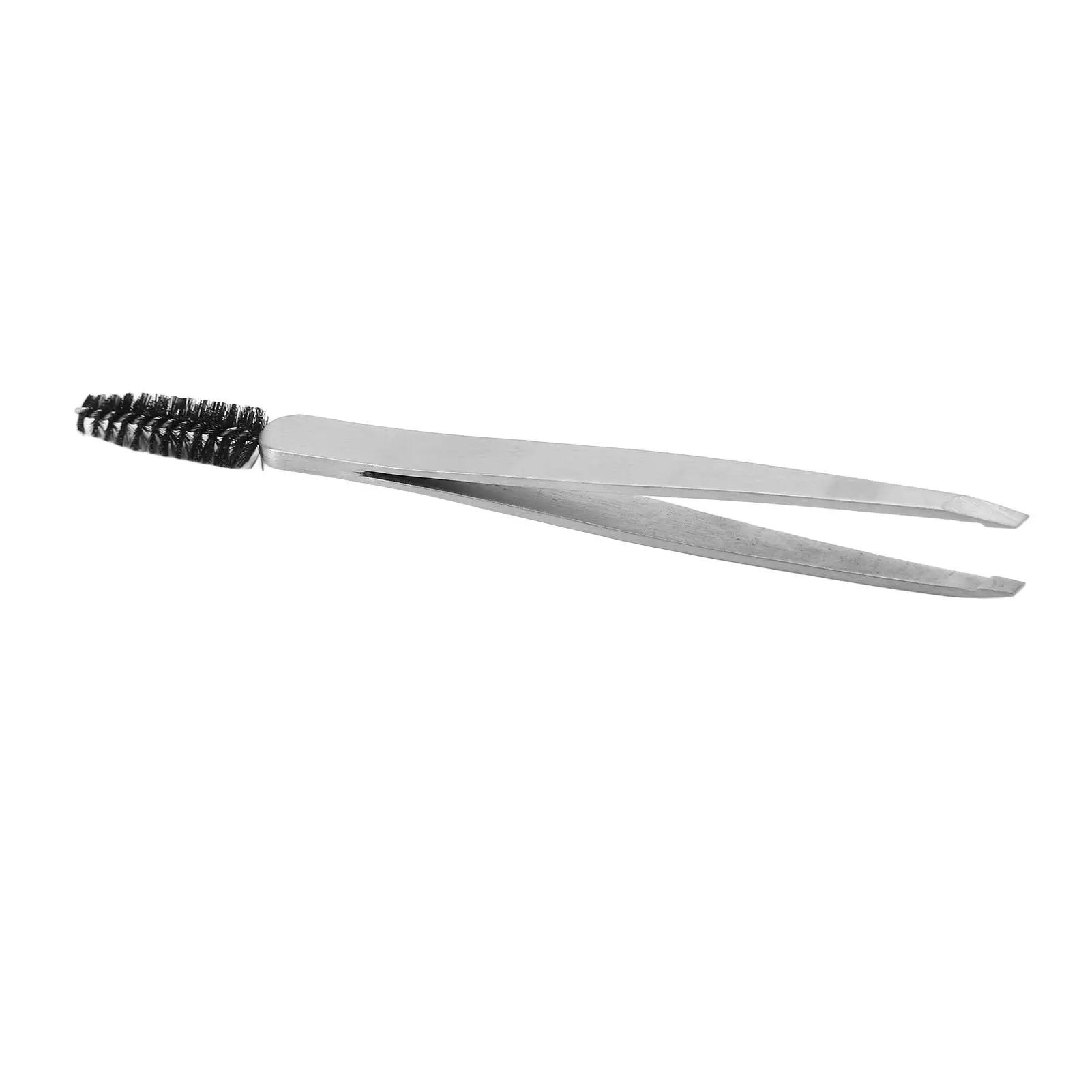 Portable Slant Tip - Hair Beauty Slanted Tip Plucker, Double Headed for home & Travel Performance (Silver)