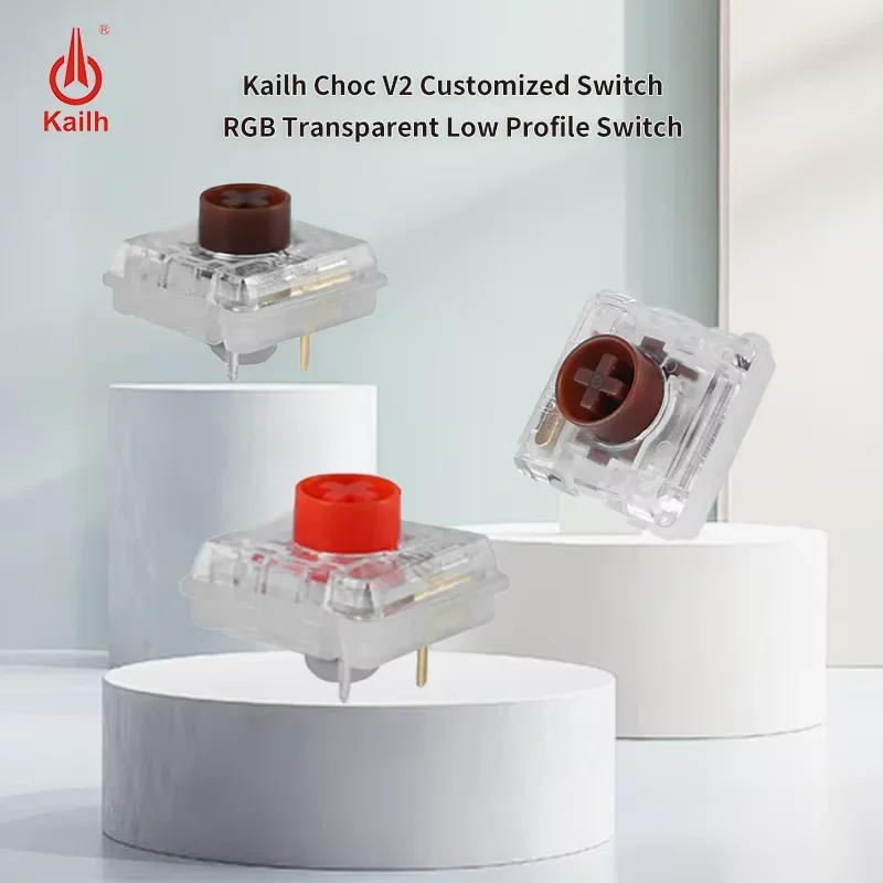 Kailh Low Profile Switches 1353 Custom Full POM RGB Transparent Linear Tactile Switch for Hitbox Mechanical Keyboard Kit DIY
