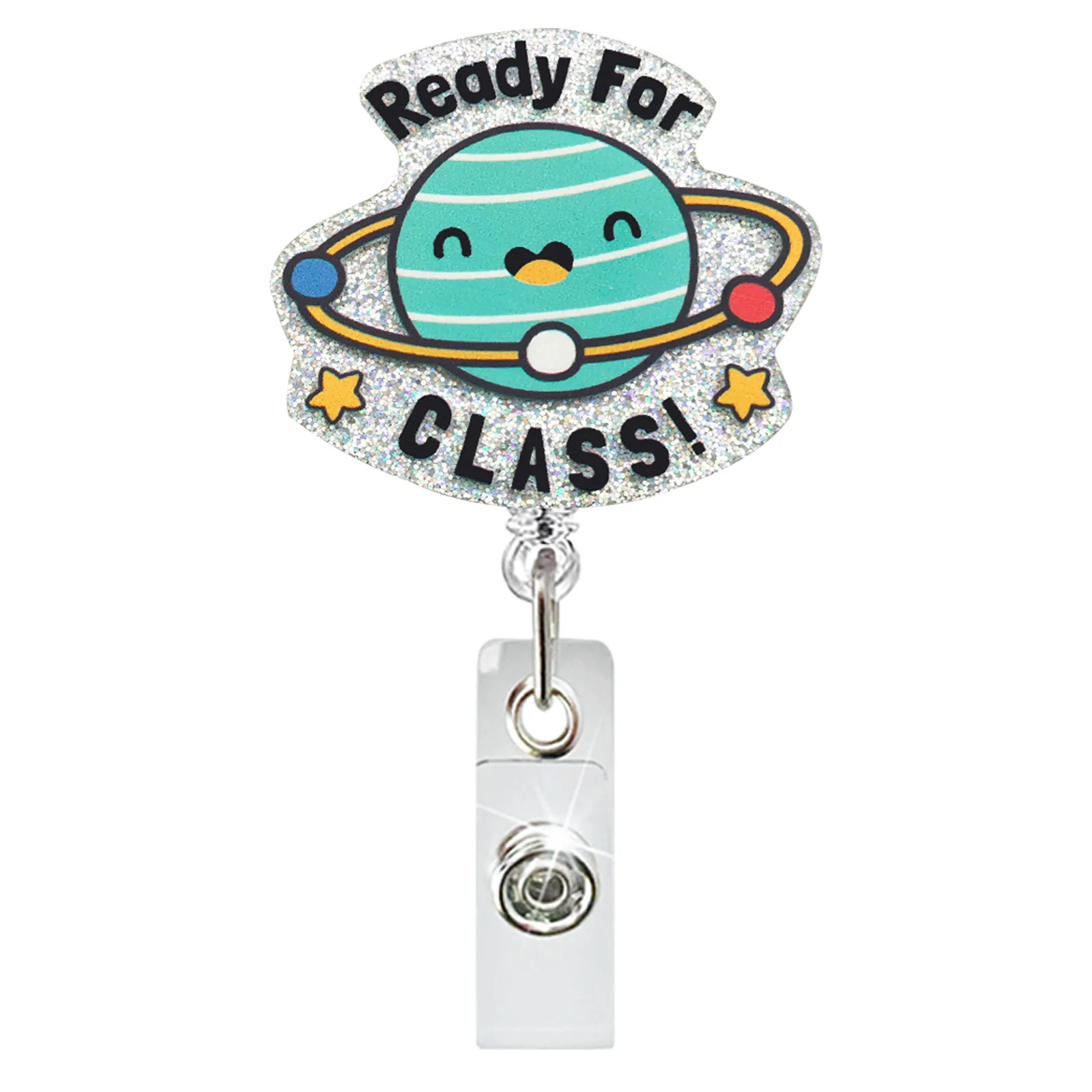 Teachers Badge Reel Lightweight Badge Holder Acrylic Badge Reel Students ID Holder For Teacher Accessory Staff Identification