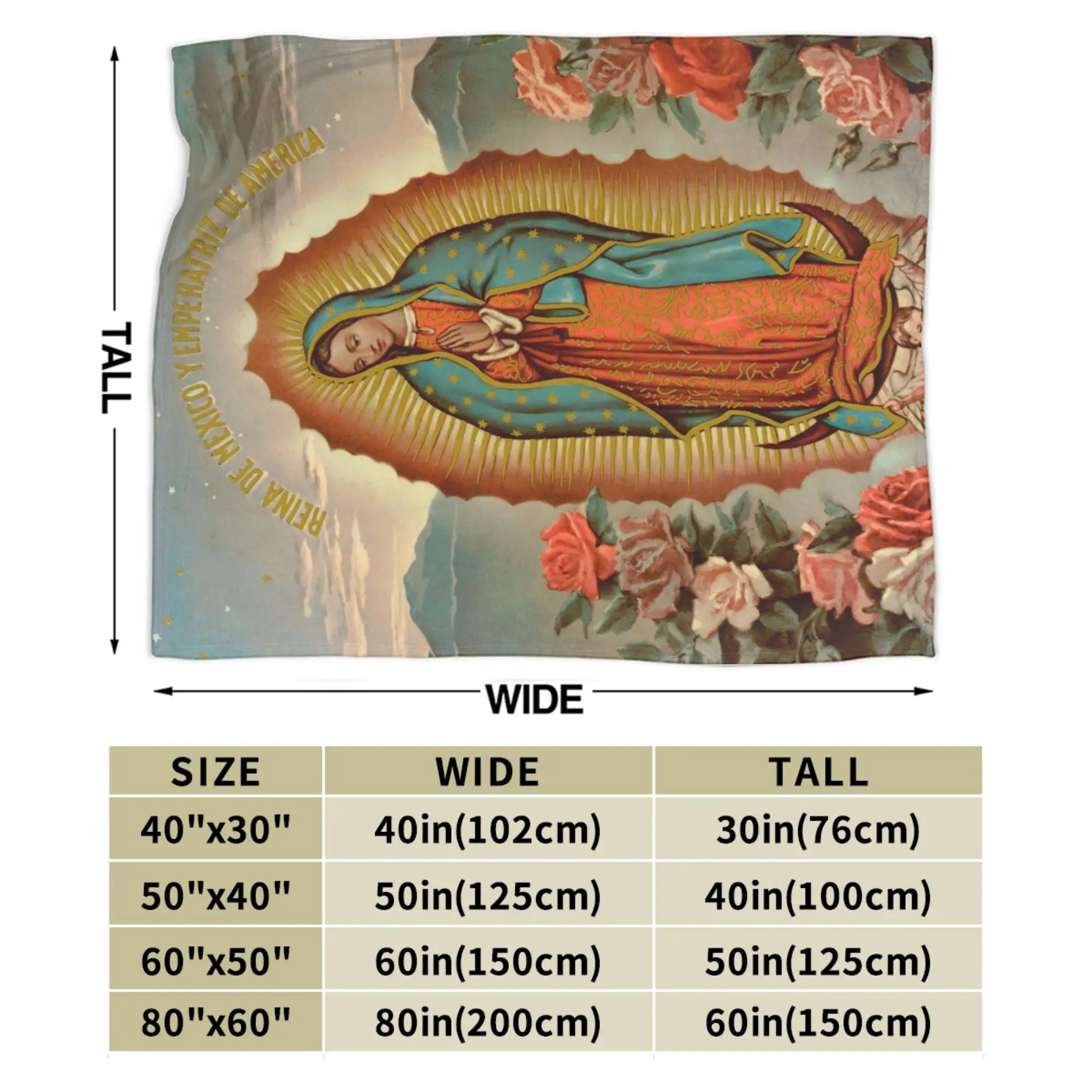 Guadalupe Virgin Mary Blanket 4