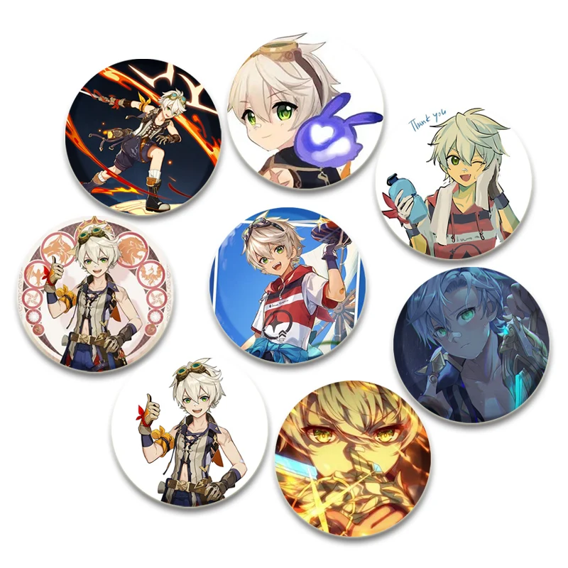 Bennett Badges Anime Genshin Impact Handmade Brooches Game Character Lapel Pin Creative Cartoon Figure Badge Accessorie Gift
