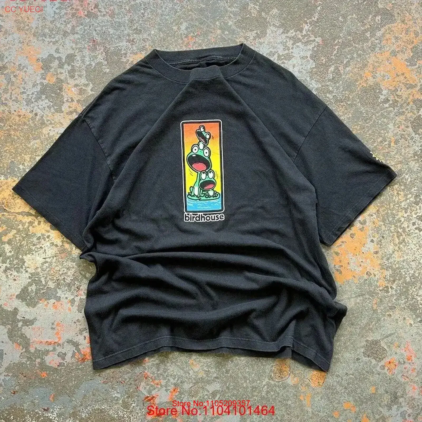 Vintage Birdhouse camiseta Willy Santos Ranas raras 90s Skate Sz XL vintage lavado Casual elegante Unisex cómodo ligeramente