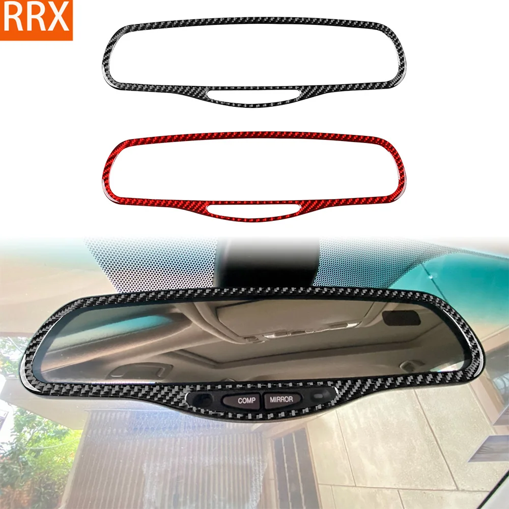 For LEXUS RX330 RX350 2004-2009 Real Carbon Fiber Sticker Rear view mirror Panel Trim Cover Car Accessories inside decorative