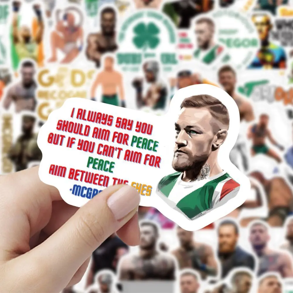 60Pcs/Set UFC Boxing Champion Conor McGregor Graffiti Stickers Phone Case Computer DIY Decorative Waterproof Adhesive Sticker